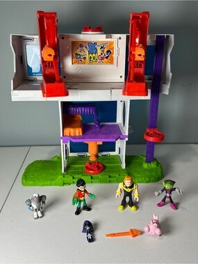 Imaginext Teen Titans Go Tower Play Set Character Bundle Rare